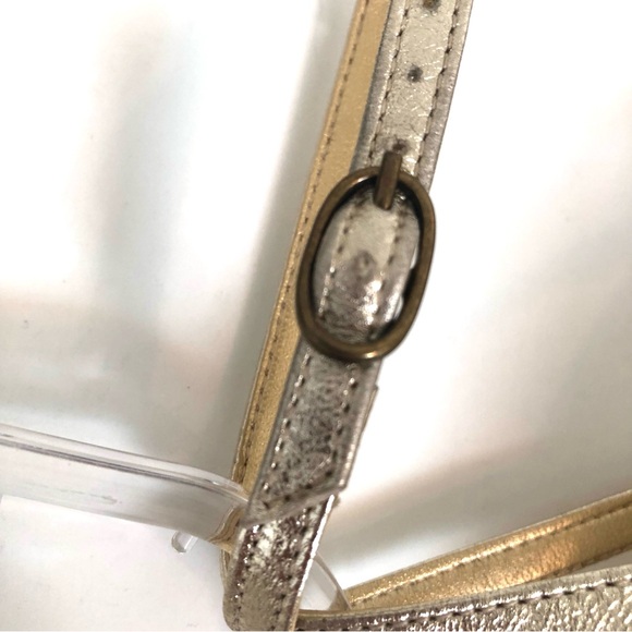 J CREW Metallic Gold Leather Espadrille Wedge Sandals - Picture 10 of 11